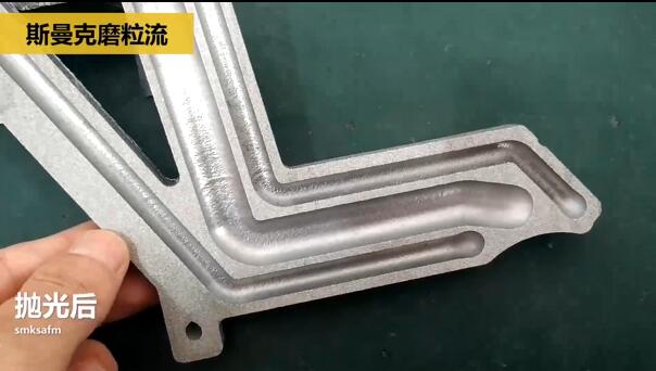 磨粒流對航空3D打印件拋光，切開看效果！